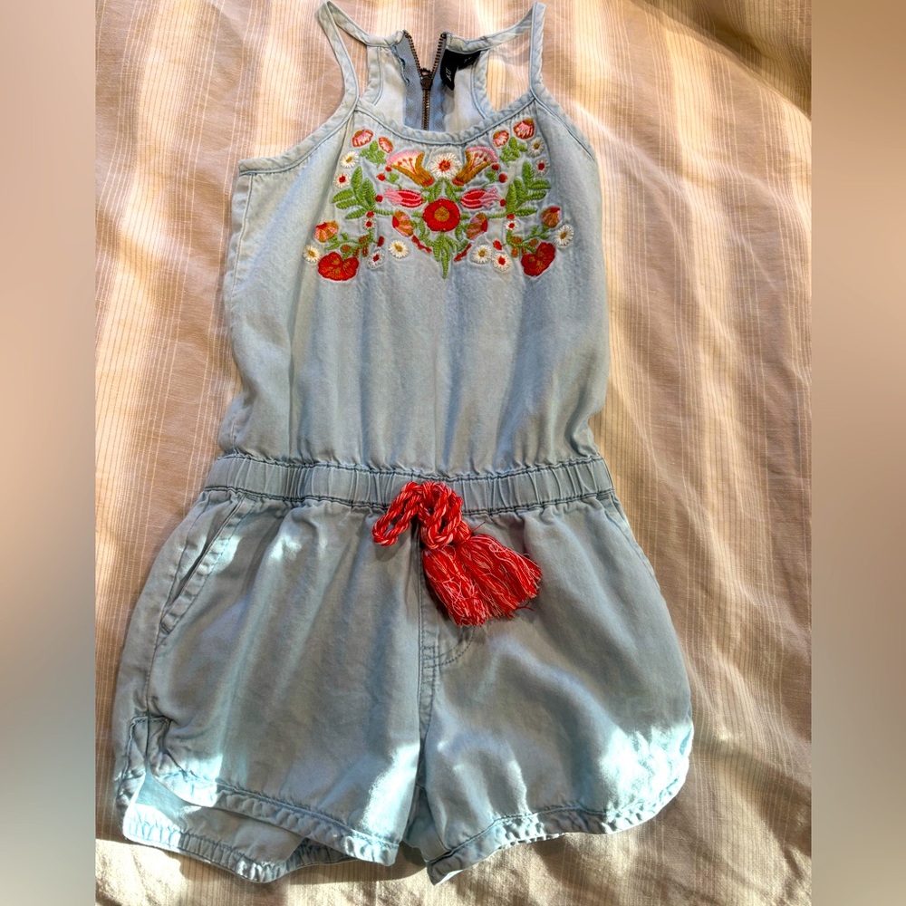 Joe's Girls Floral Embroidered Romper (3T)